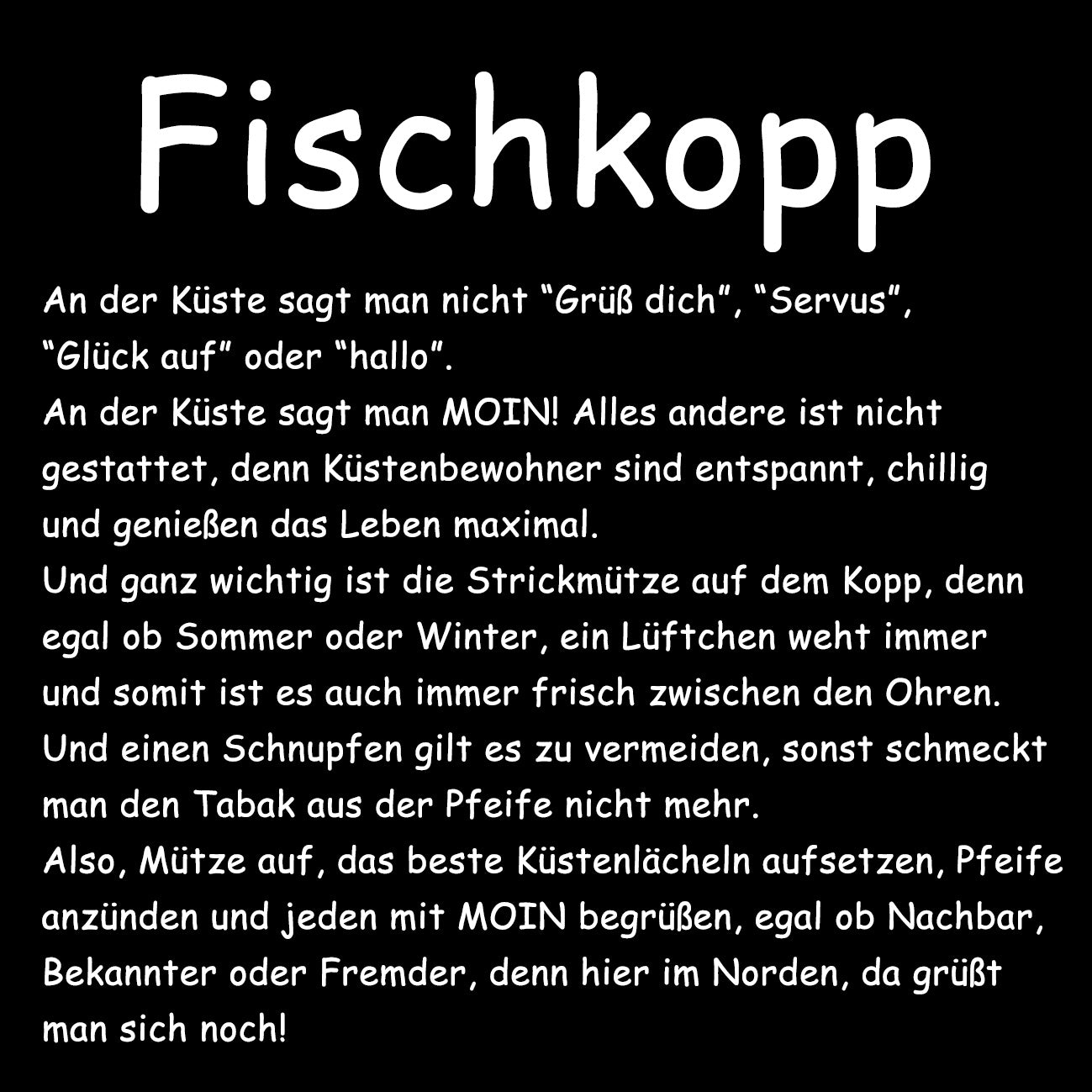 FISCHKOPP - Herren T-Shirt oversized