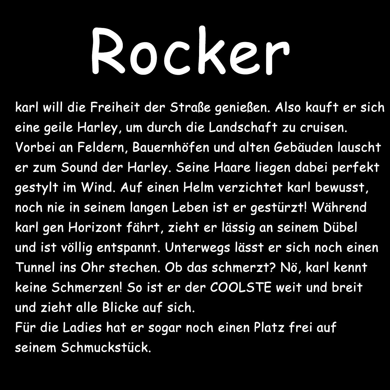 ROCKER - Herren T-Shirt oversized