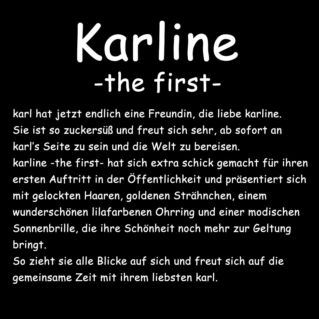 KARLINE THE FIRST - Damen T-Shirt