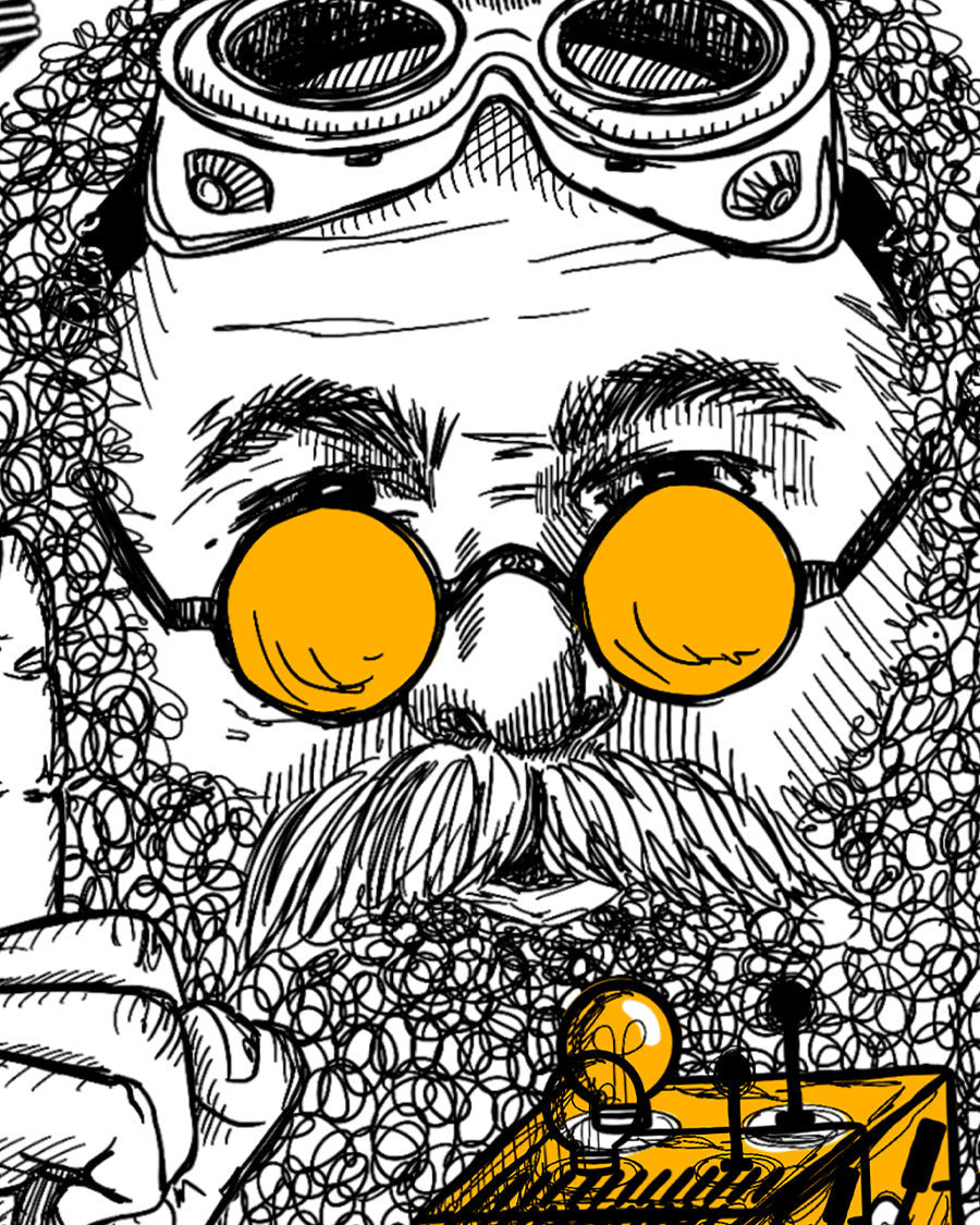 karlskopf ERFINDER Nahaufnahme