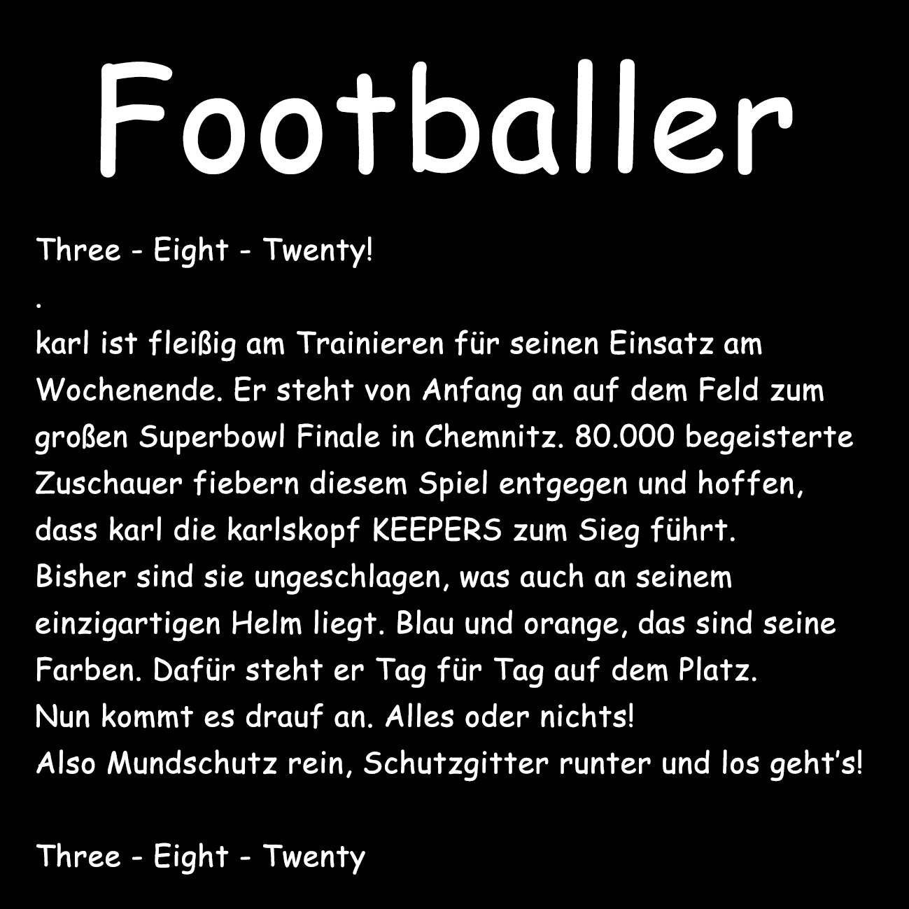 FOOTBALLER - Herren T-Shirt oversized