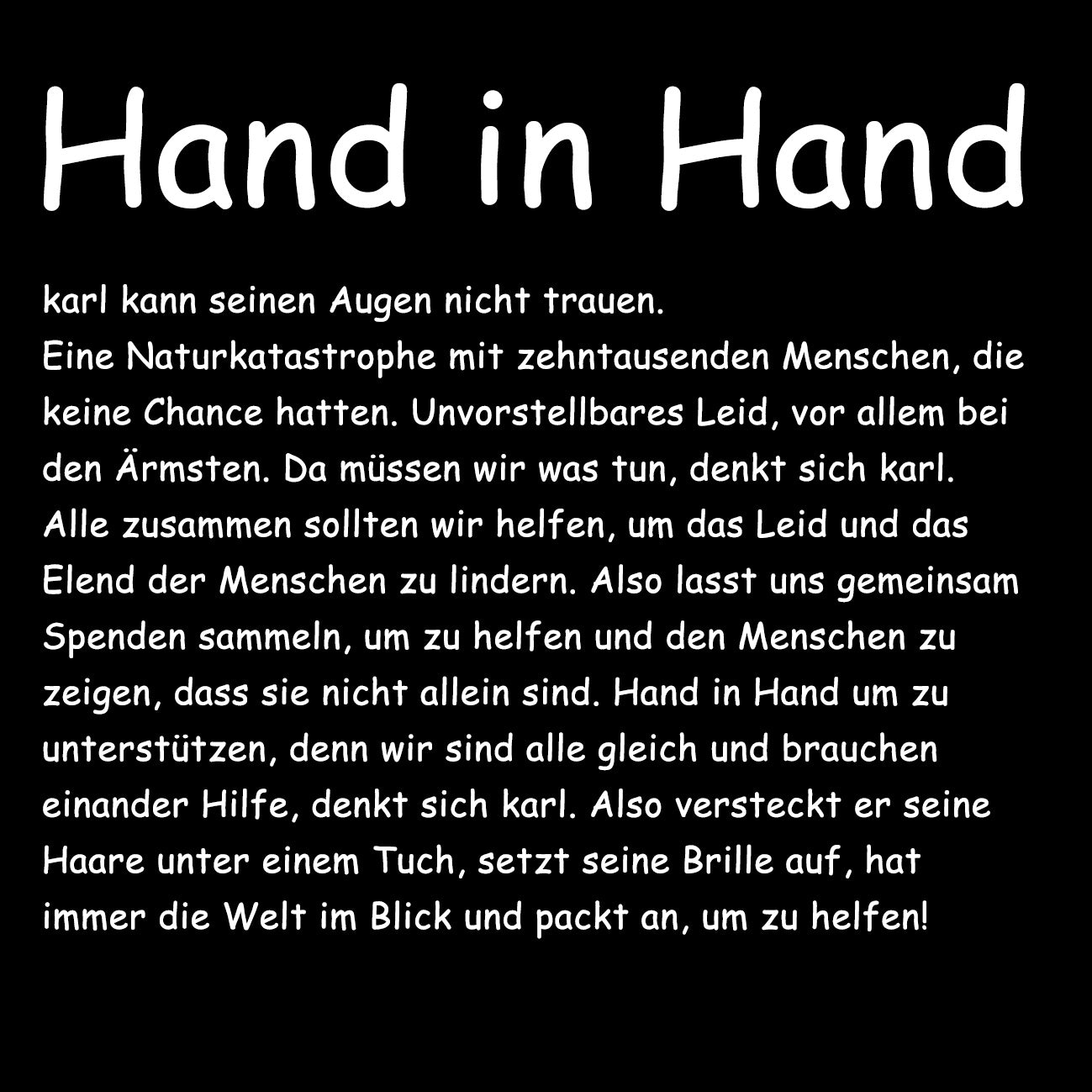 HAND IN HAND - Herren T-Shirt oversized