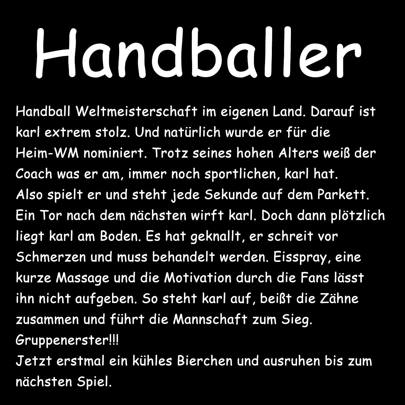 HANDBALLER - Herren T-Shirt oversized