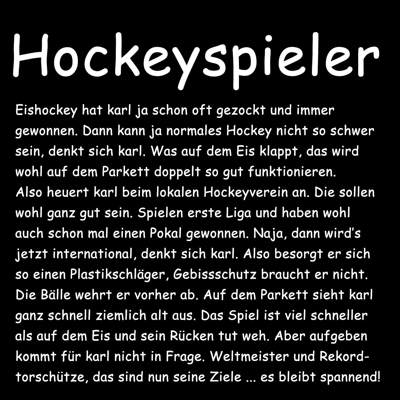 HOCKEYSPIELER - Herren T-Shirt