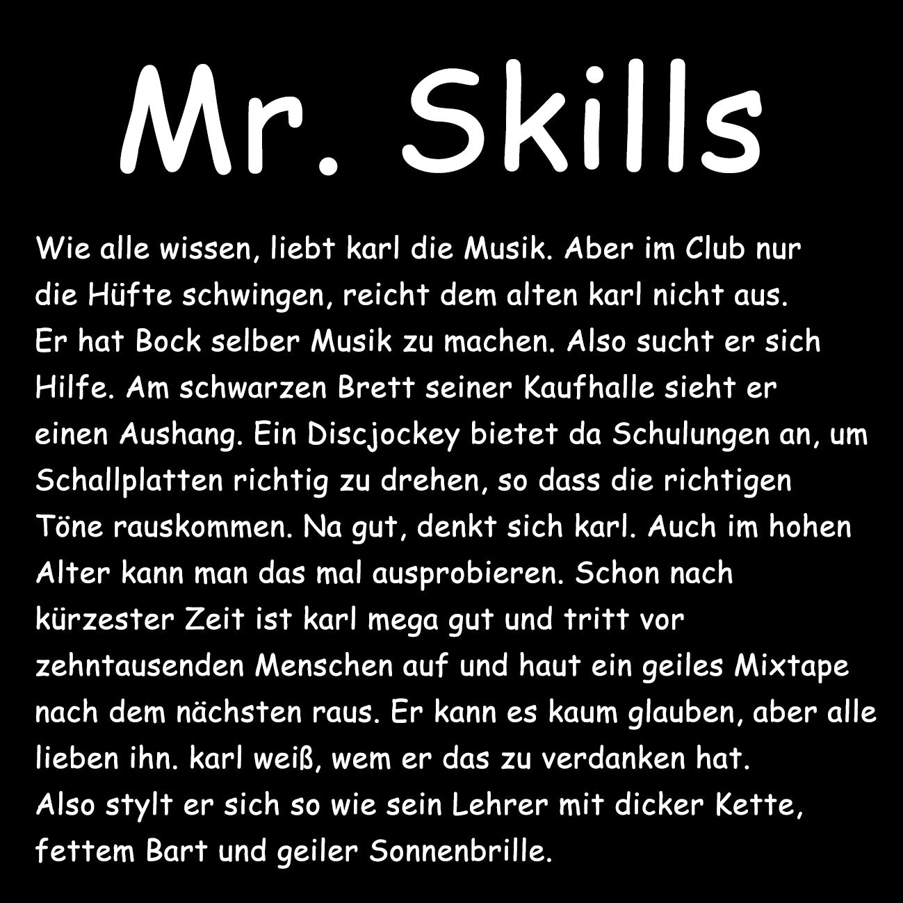 MR SKILLS - Herren T-Shirt oversized