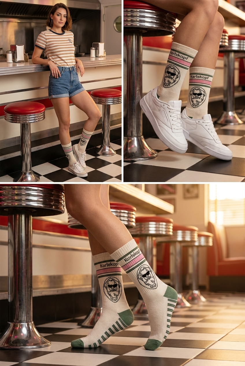 RETRO SOCKEN aus Bio-Baumwolle
