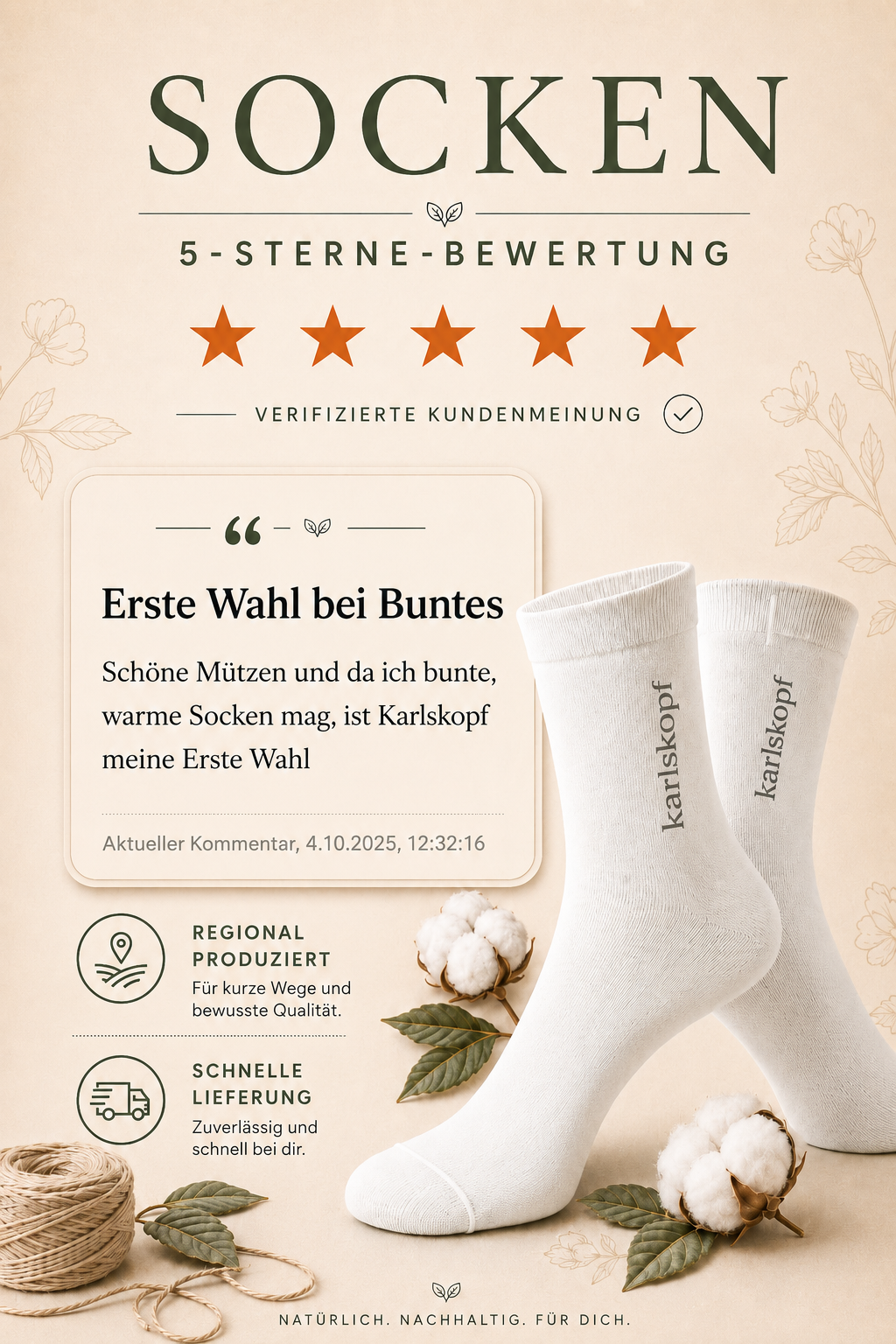 KULTURHAUPTSTADT SOCKEN C25 aus Bio-Baumwolle