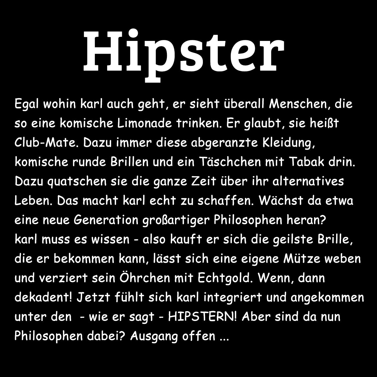 HIPSTER - Kinder T-Shirt