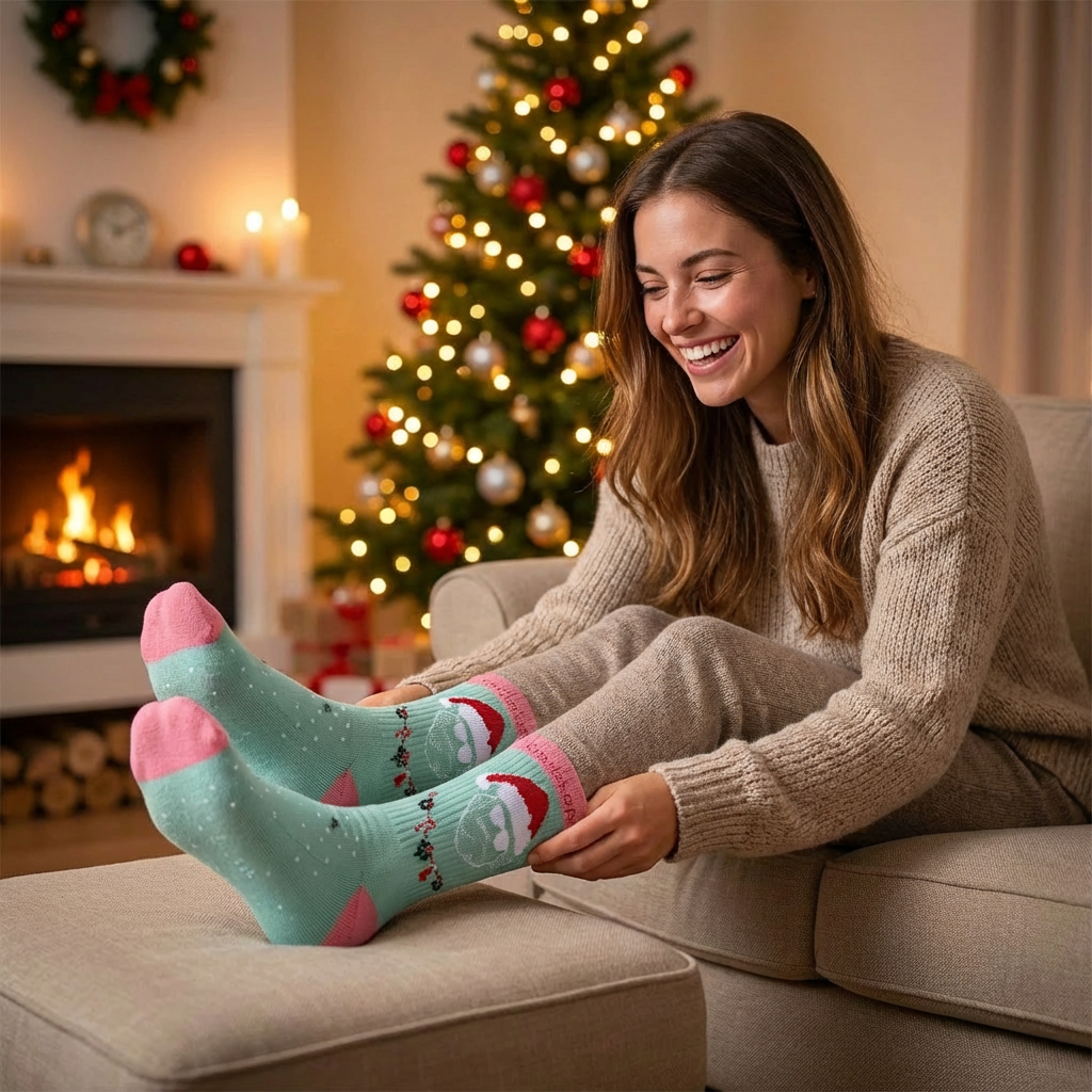 WEIHNACHTSSOCKEN aus Bio-Baumwolle