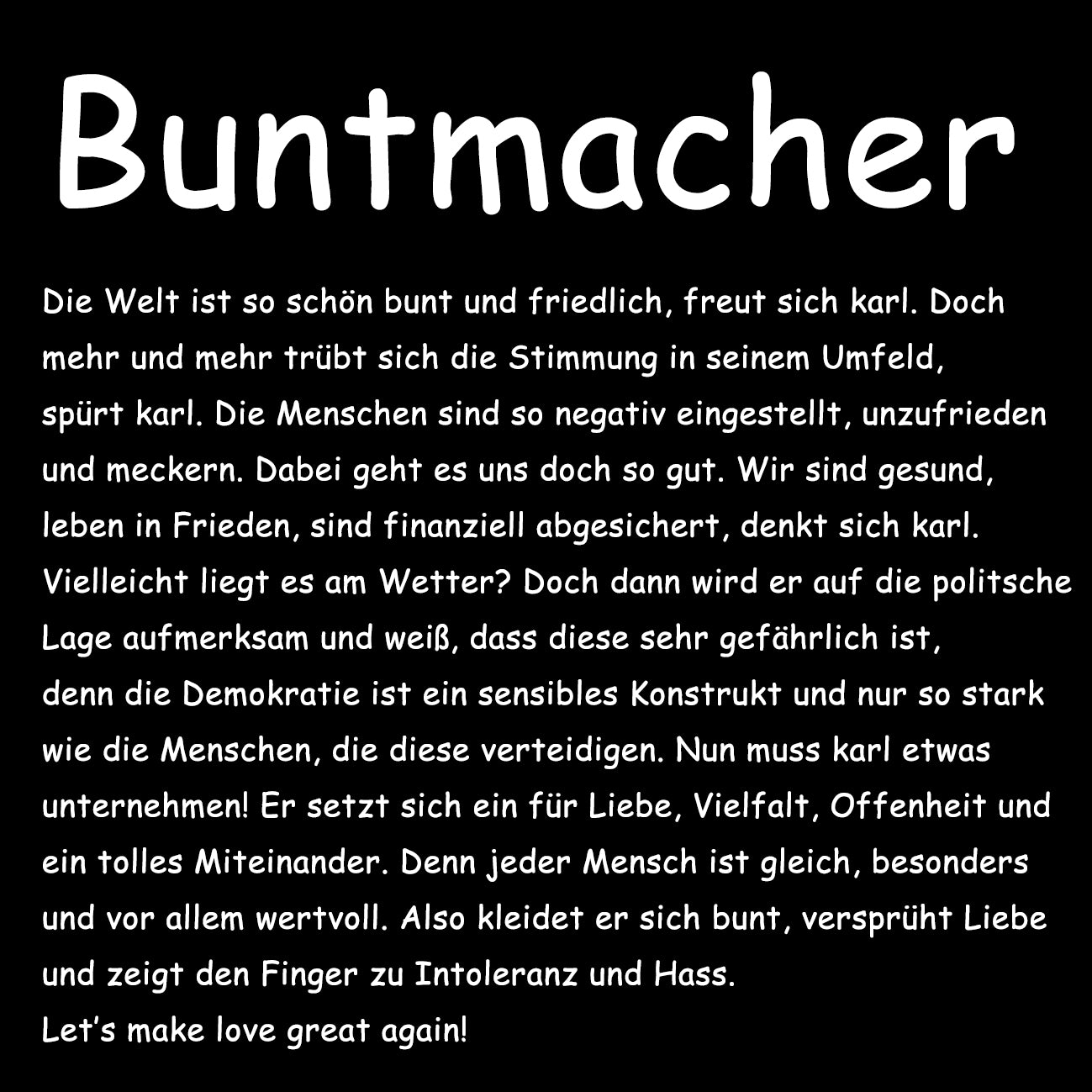 BUNTMACHER - Herren T-Shirt oversized