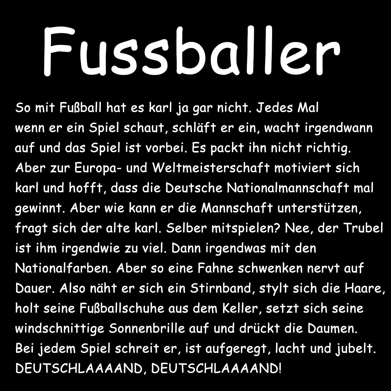FUSSBALLER - Herren T-Shirt oversized