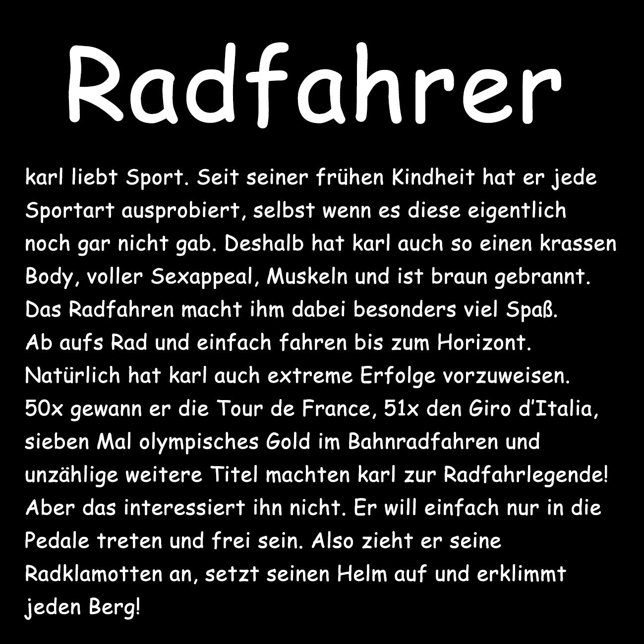 RADFAHRER - Herren T-Shirt oversized