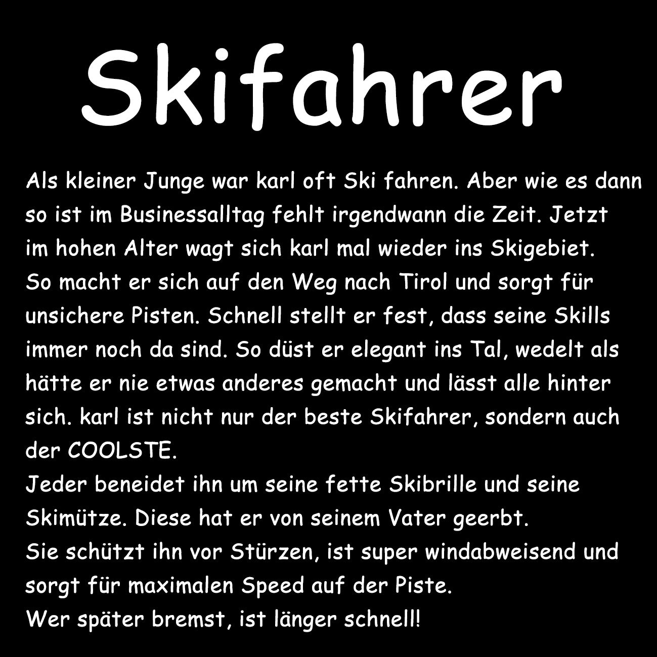 SKIFAHRER - Herren T-Shirt oversized